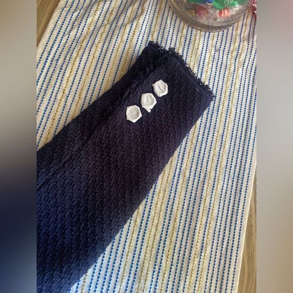 Boden Navy Blue Collared Textured Cotton Blend Jacket Blazer  Sz 2 NWT - Picture 7 of 13